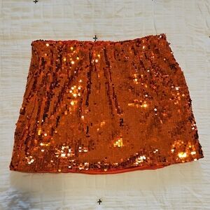 Clemson Sequin Orange Skirt